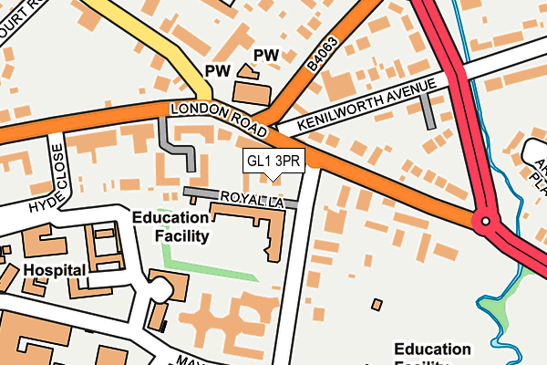 GL1 3PR map - OS OpenMap – Local (Ordnance Survey)