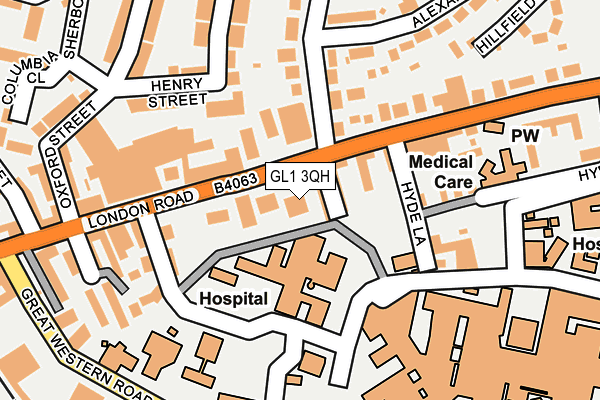 GL1 3QH map - OS OpenMap – Local (Ordnance Survey)