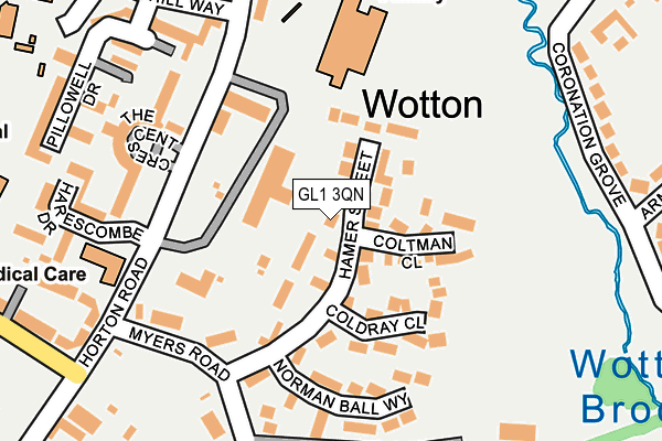 GL1 3QN map - OS OpenMap – Local (Ordnance Survey)