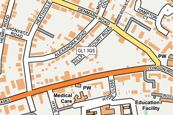 GL1 3QS map - OS OpenMap – Local (Ordnance Survey)