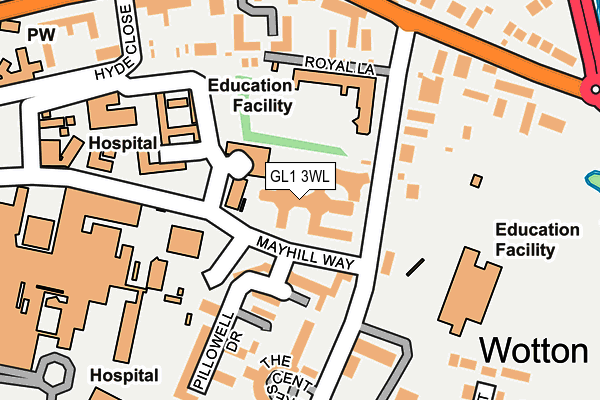 GL1 3WL map - OS OpenMap – Local (Ordnance Survey)