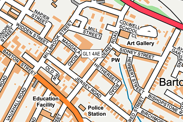 GL1 4AE map - OS OpenMap – Local (Ordnance Survey)