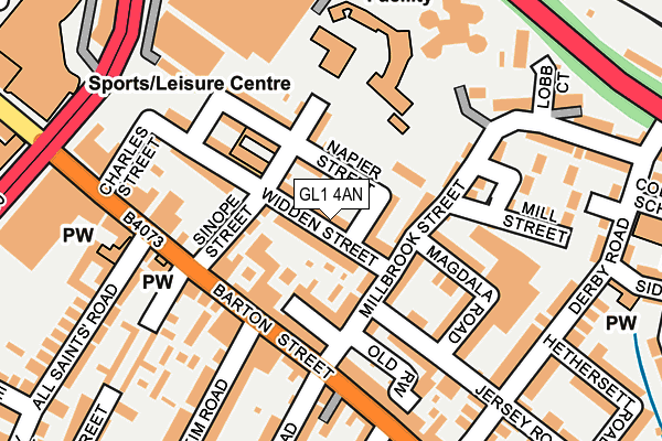 GL1 4AN map - OS OpenMap – Local (Ordnance Survey)