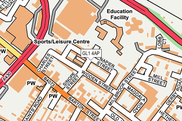 GL1 4AP map - OS OpenMap – Local (Ordnance Survey)