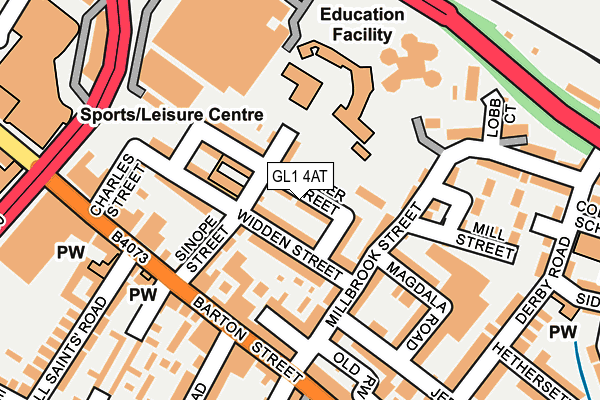 GL1 4AT map - OS OpenMap – Local (Ordnance Survey)