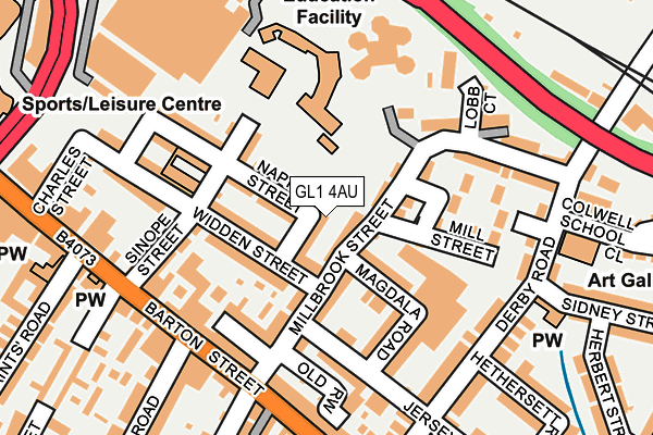 GL1 4AU map - OS OpenMap – Local (Ordnance Survey)