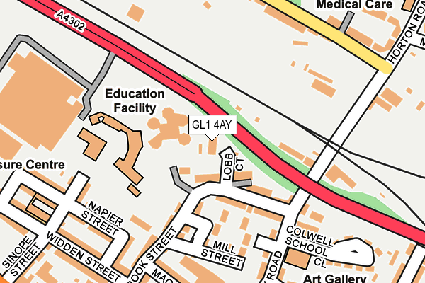 GL1 4AY map - OS OpenMap – Local (Ordnance Survey)