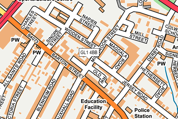 GL1 4BB map - OS OpenMap – Local (Ordnance Survey)