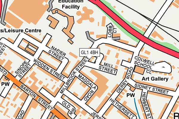 GL1 4BH map - OS OpenMap – Local (Ordnance Survey)