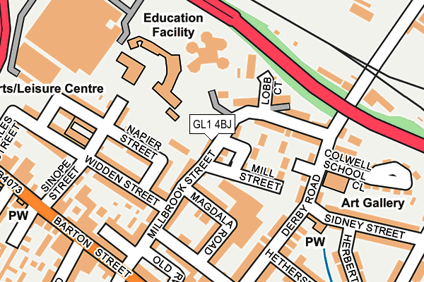 GL1 4BJ map - OS OpenMap – Local (Ordnance Survey)