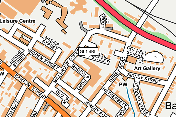 GL1 4BL map - OS OpenMap – Local (Ordnance Survey)