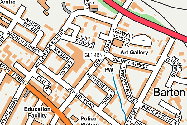 GL1 4BN map - OS OpenMap – Local (Ordnance Survey)