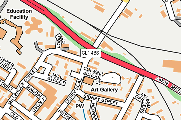 GL1 4BS map - OS OpenMap – Local (Ordnance Survey)