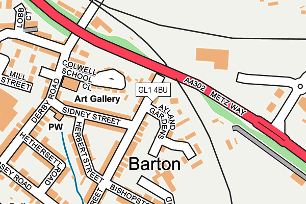 GL1 4BU map - OS OpenMap – Local (Ordnance Survey)