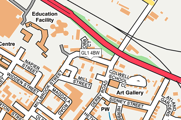 GL1 4BW map - OS OpenMap – Local (Ordnance Survey)