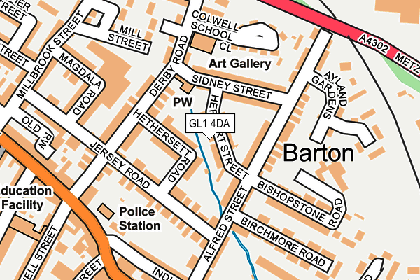 GL1 4DA map - OS OpenMap – Local (Ordnance Survey)