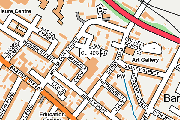 GL1 4DG map - OS OpenMap – Local (Ordnance Survey)