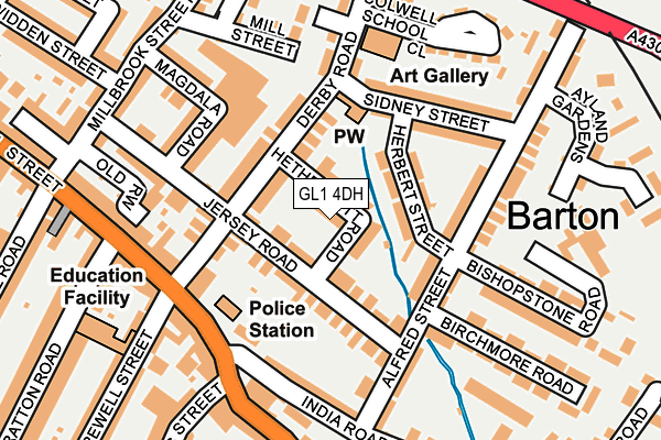 GL1 4DH map - OS OpenMap – Local (Ordnance Survey)