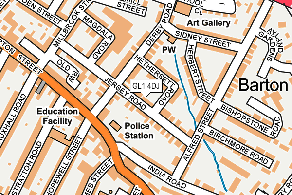 GL1 4DJ map - OS OpenMap – Local (Ordnance Survey)