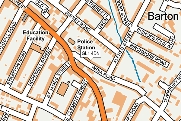 GL1 4DN map - OS OpenMap – Local (Ordnance Survey)