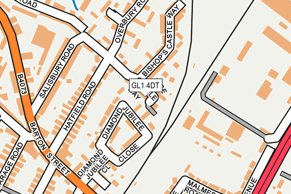 GL1 4DT map - OS OpenMap – Local (Ordnance Survey)