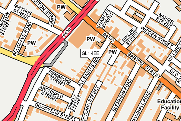 GL1 4EE map - OS OpenMap – Local (Ordnance Survey)