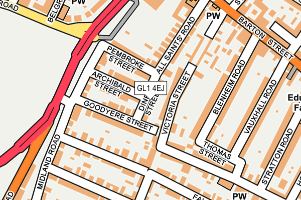 GL1 4EJ map - OS OpenMap – Local (Ordnance Survey)