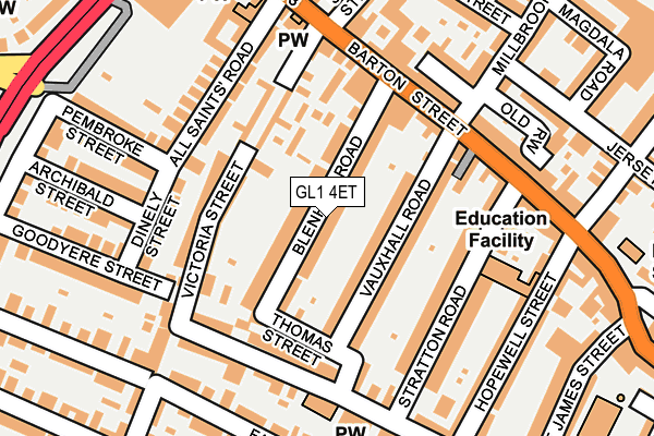 GL1 4ET map - OS OpenMap – Local (Ordnance Survey)