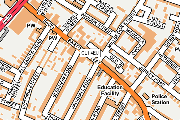 GL1 4EU map - OS OpenMap – Local (Ordnance Survey)