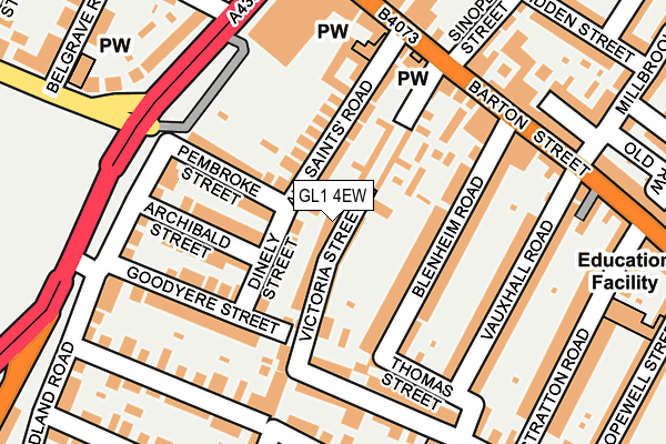 GL1 4EW map - OS OpenMap – Local (Ordnance Survey)