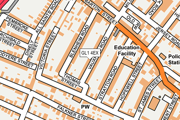 GL1 4EX map - OS OpenMap – Local (Ordnance Survey)