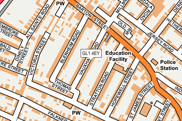 GL1 4EY map - OS OpenMap – Local (Ordnance Survey)