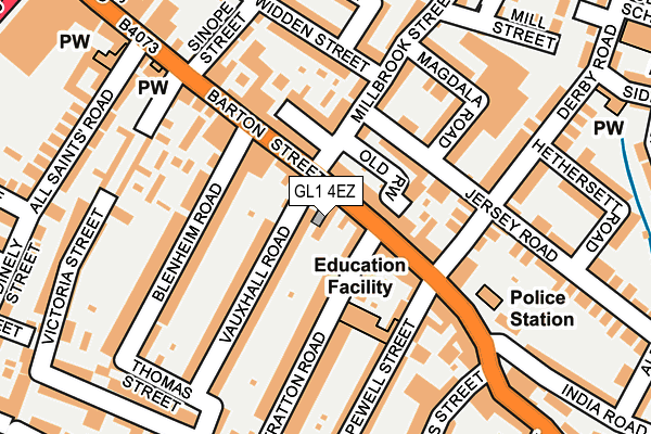 GL1 4EZ map - OS OpenMap – Local (Ordnance Survey)