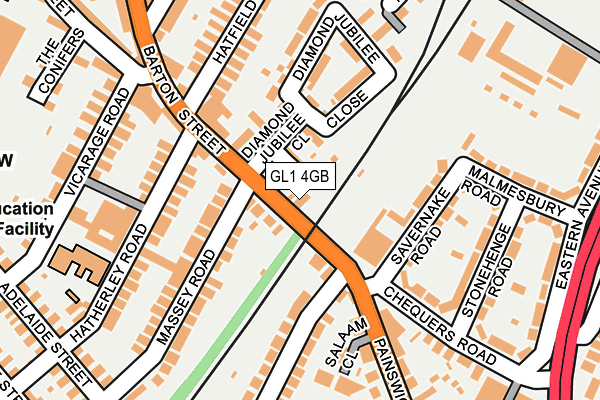 GL1 4GB map - OS OpenMap – Local (Ordnance Survey)