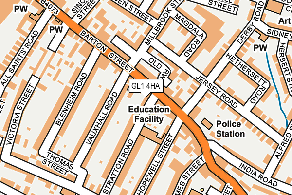 GL1 4HA map - OS OpenMap – Local (Ordnance Survey)