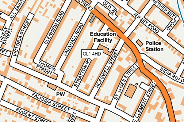 GL1 4HD map - OS OpenMap – Local (Ordnance Survey)