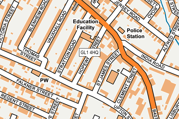 GL1 4HQ map - OS OpenMap – Local (Ordnance Survey)