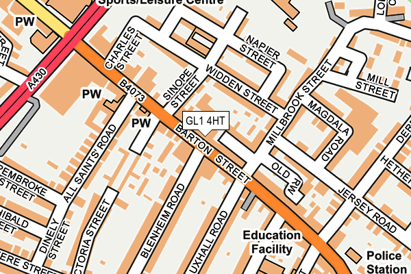 GL1 4HT map - OS OpenMap – Local (Ordnance Survey)