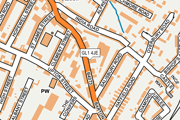 GL1 4JE map - OS OpenMap – Local (Ordnance Survey)