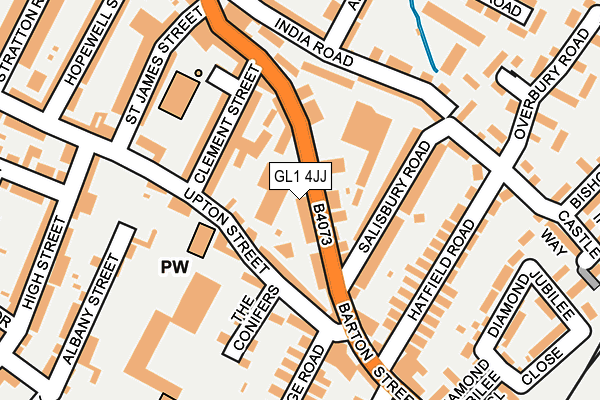 GL1 4JJ map - OS OpenMap – Local (Ordnance Survey)