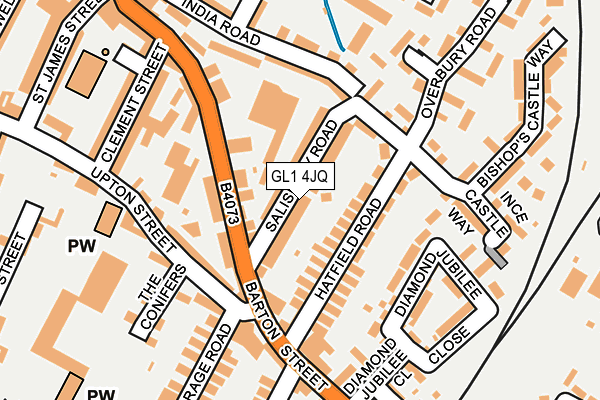 GL1 4JQ map - OS OpenMap – Local (Ordnance Survey)