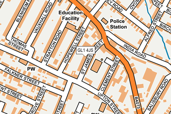 GL1 4JS map - OS OpenMap – Local (Ordnance Survey)