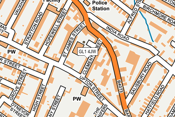 GL1 4JW map - OS OpenMap – Local (Ordnance Survey)