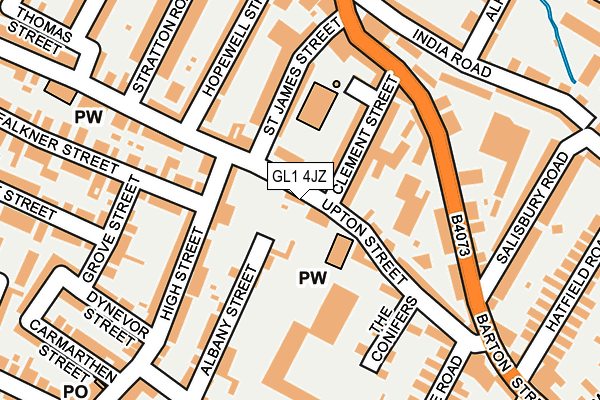 GL1 4JZ map - OS OpenMap – Local (Ordnance Survey)