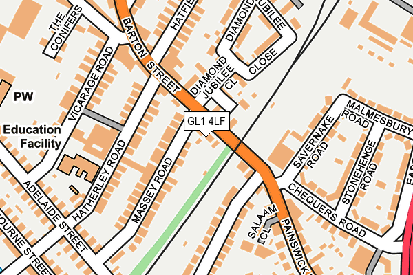 GL1 4LF map - OS OpenMap – Local (Ordnance Survey)