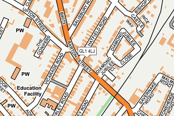 GL1 4LJ map - OS OpenMap – Local (Ordnance Survey)