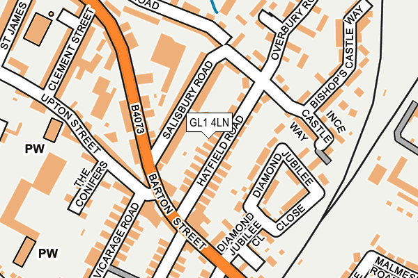 GL1 4LN map - OS OpenMap – Local (Ordnance Survey)