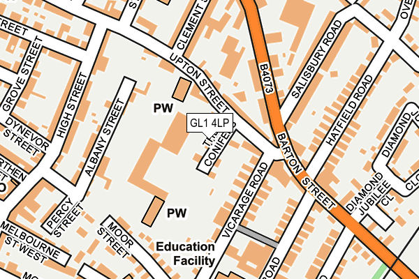 GL1 4LP map - OS OpenMap – Local (Ordnance Survey)