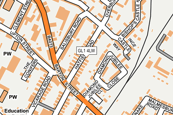 GL1 4LW map - OS OpenMap – Local (Ordnance Survey)