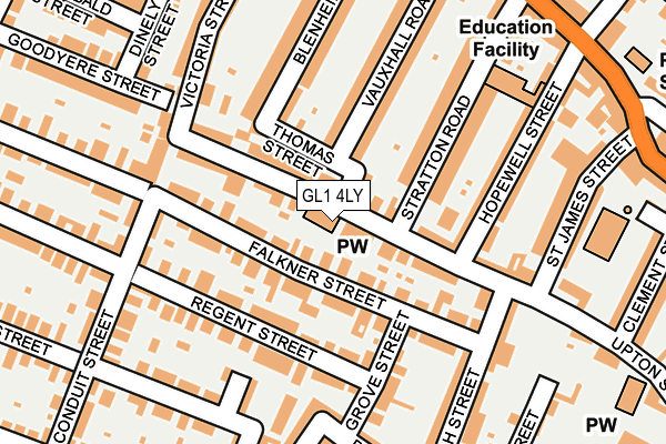 GL1 4LY map - OS OpenMap – Local (Ordnance Survey)